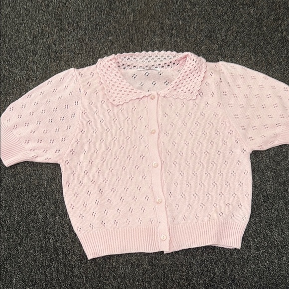 Double Zero Pink Cardigan Sweater - Picture 1 of 1